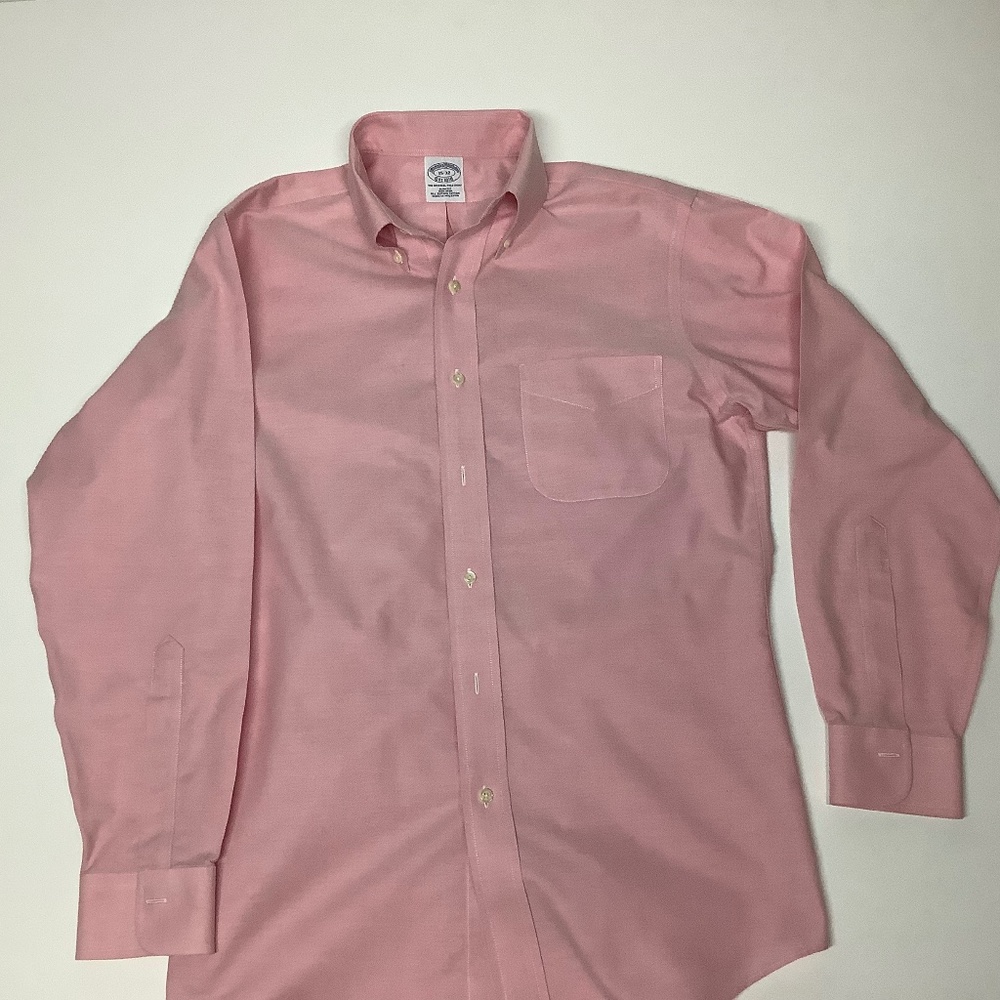 Brooks Brothers Shirt OCBD Mens 15/32 Slim No Iron